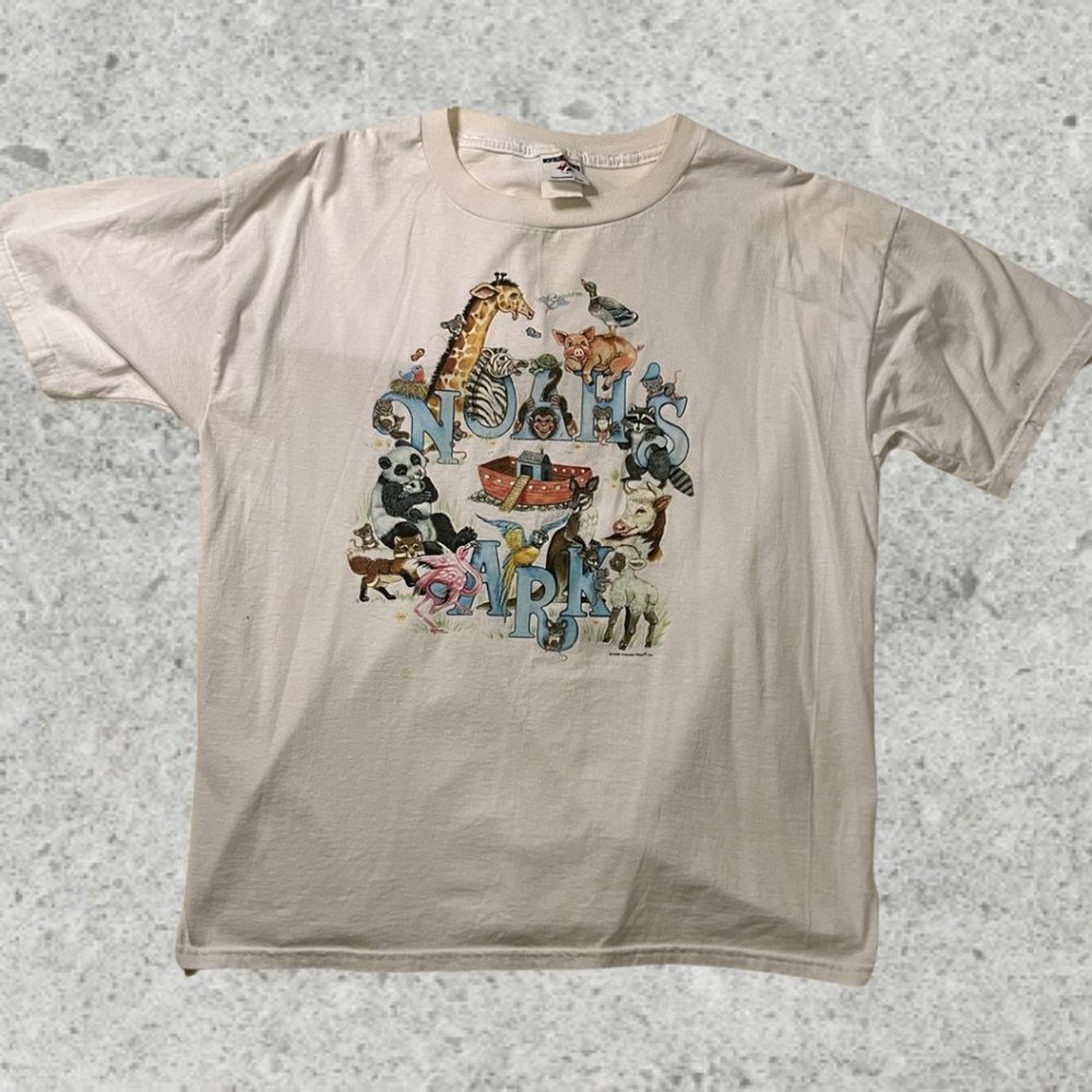 Vintage 90's Noah's Ark Jesus Animal Shirt